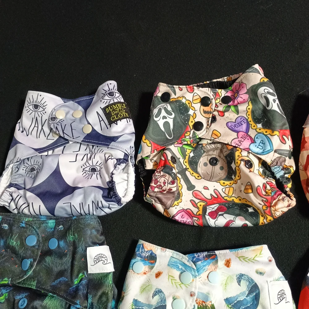 AWJ Cloth Diaper Destash Bundle -13 Total - Athletic Wicking Jersey Stout House